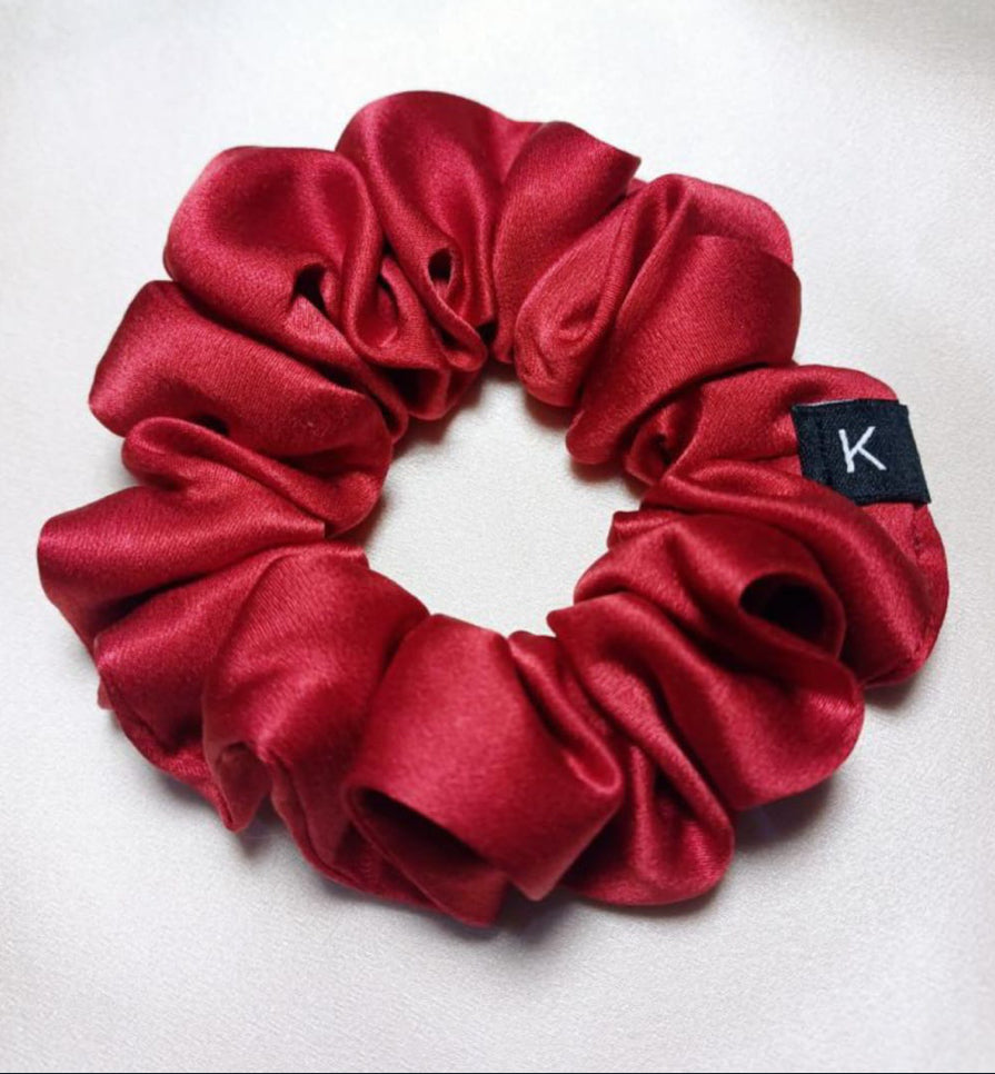 Pure Mulberry Silk Red Affair Scrunchie