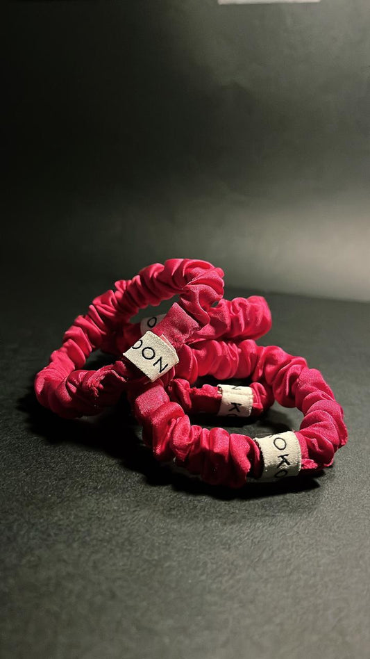 Pure Mulberry Pink Pop Scrunchies( Pack of 6)