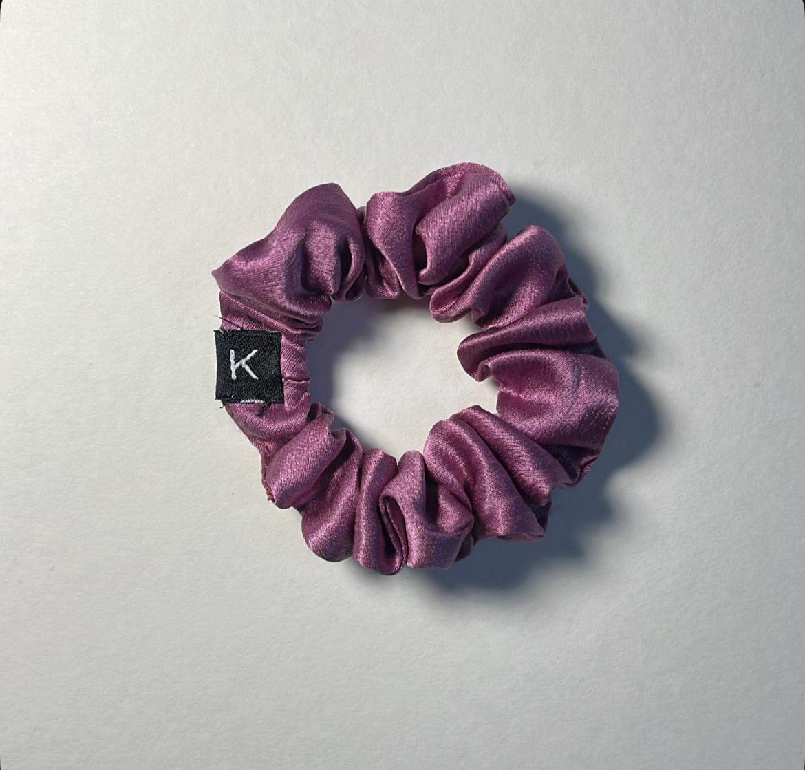 Pure Mulberry Silk Purple Scrunchie